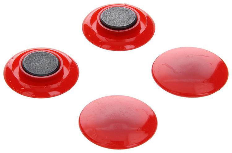 Mack 1003662 - aimant pour tableau noir plastique rouge 4 pcs 30mm | 10 pièces