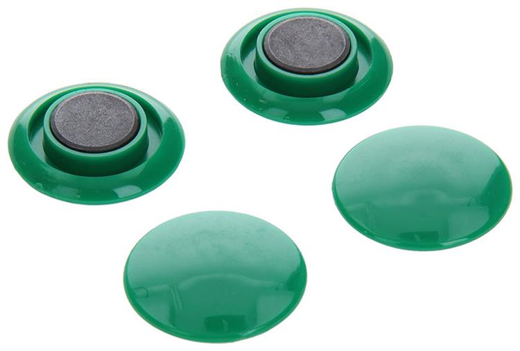 Mack 1017870 - aimant pour tableau noir plastique vert 4 pcs 30 mm | 10 pièces
