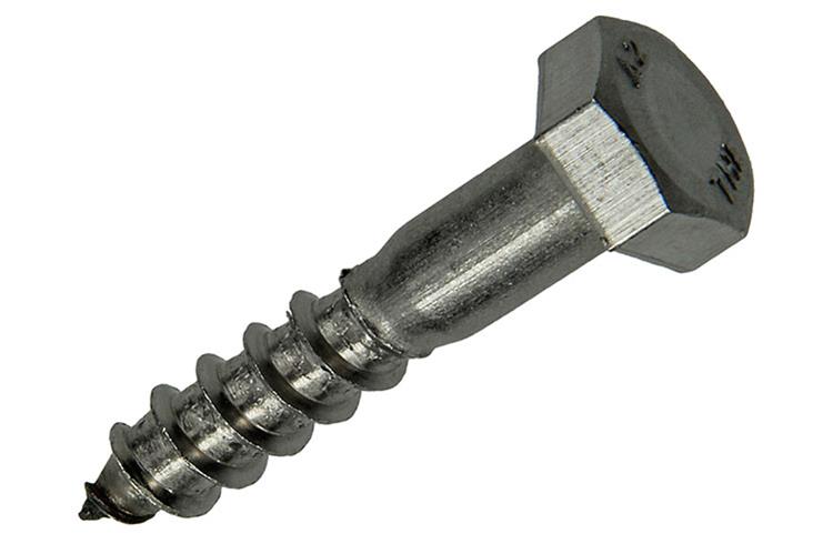 Mack 1019767 - wood thread bolt stainless steel 3 pcs 8 x 40 mm | 10 pièces