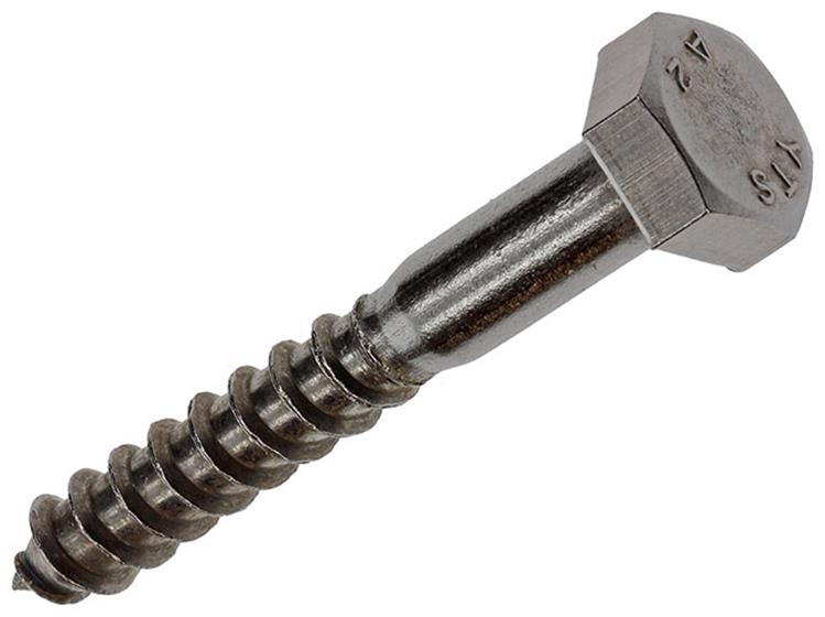 Mack 1019776 - boulon fileté à bois acier inoxydable 2pcs 10 x 70 mm | 10 pièces