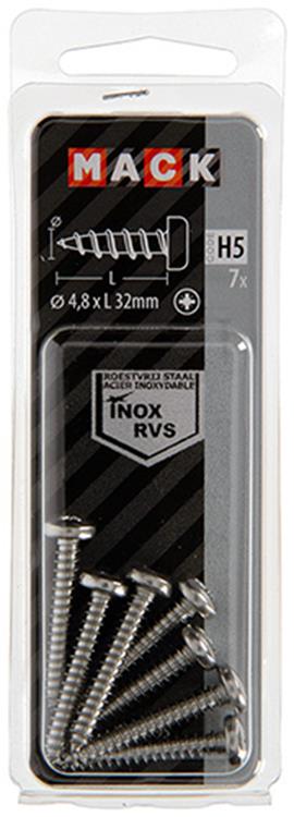 Mack 1019795 - vis autotaraudeuse culasse A2 7 pcs 4,8 x 32 mm | 10 pièces