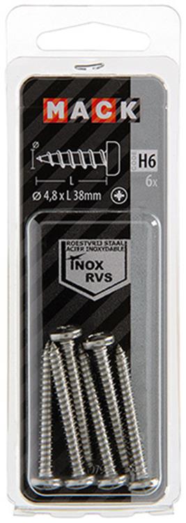 Mack 1019796 - vis autotaraudeuse culasse A2 6 pcs 4,8 x 38 mm | 10 pièces