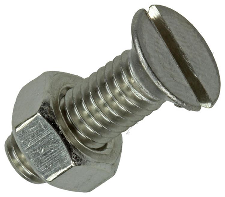 Mack 1019814 - vis à métal galvanisée. tête + écrou inox 5 pcs m6x20 | 10 pièces