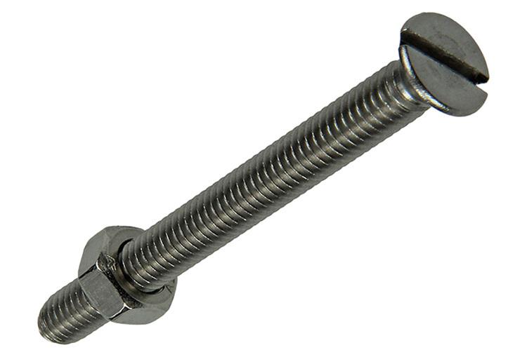 Mack 1019817 - vis à métal galvanisée. tête + écrou inox 2 pcs m6x60 | 10 pièces