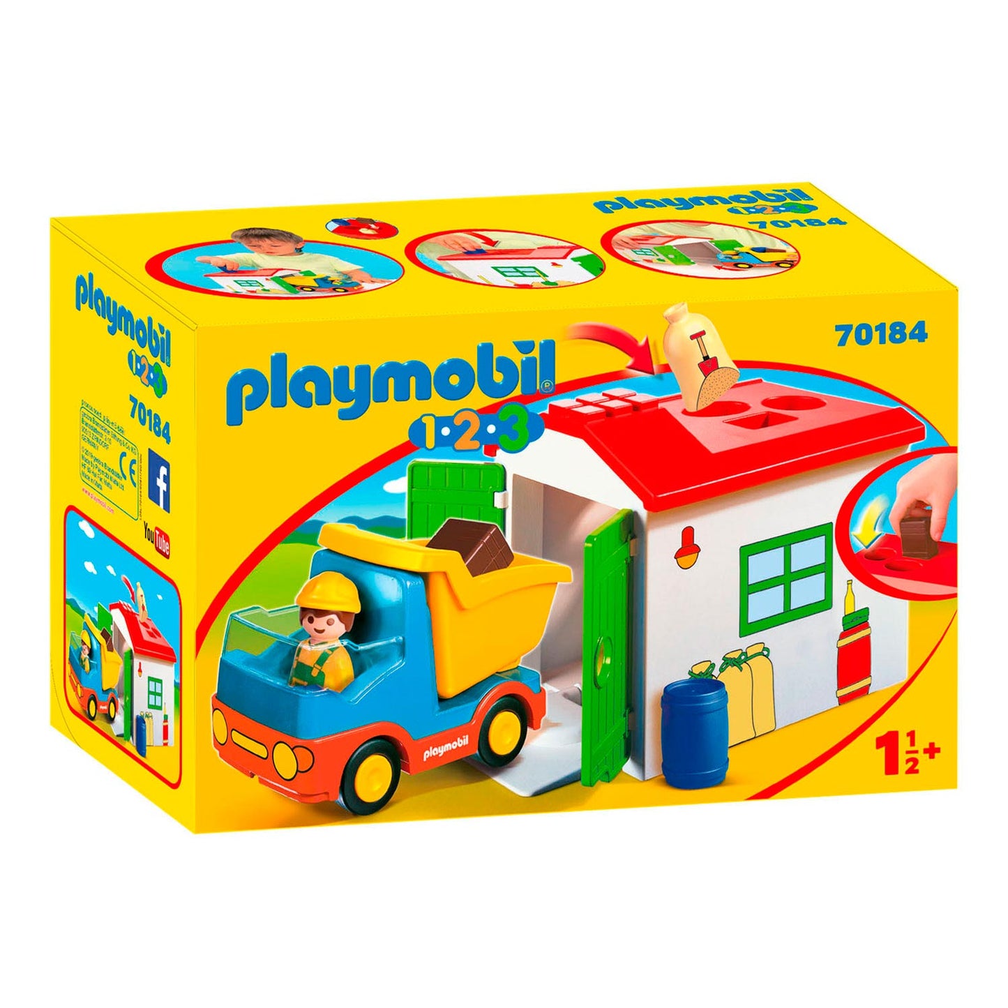 Playmobil 1.2.3. Werkman avec tri garage 70184