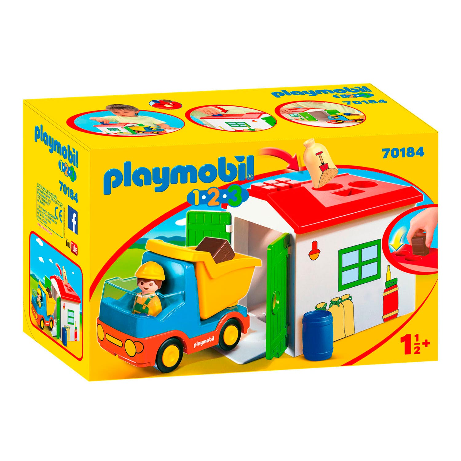 Playmobil 1.2.3. Werkman avec tri garage 70184