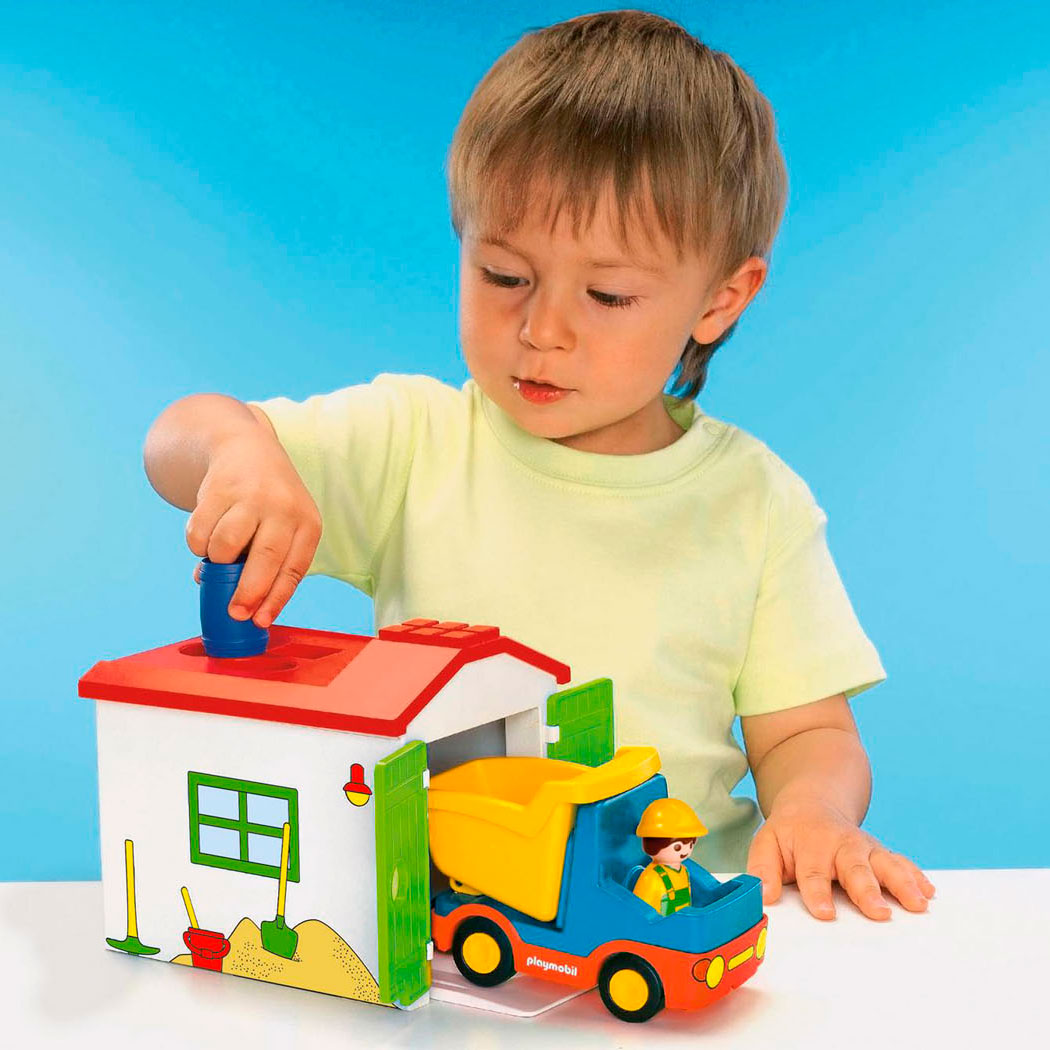 Playmobil 1.2.3. Werkman avec tri garage 70184
