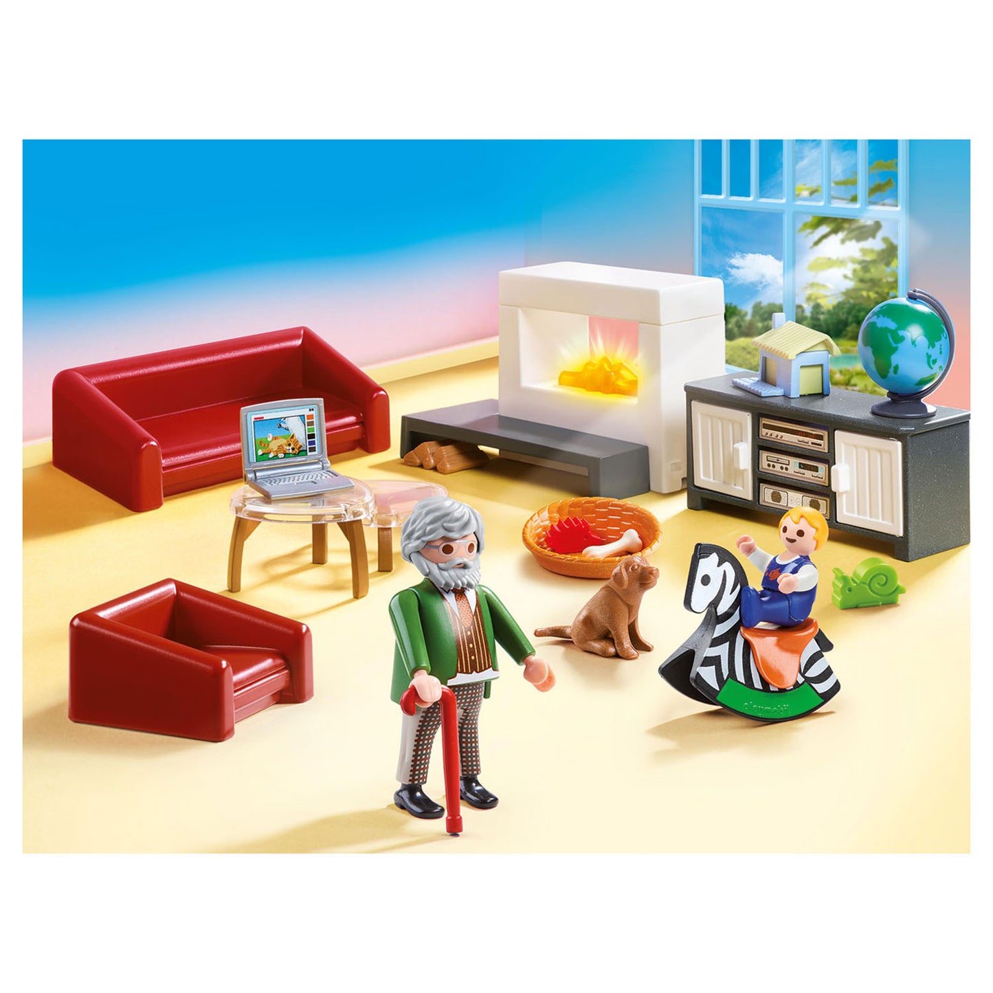 Playmobil Dollhouse Living Room avec cheminée 70207