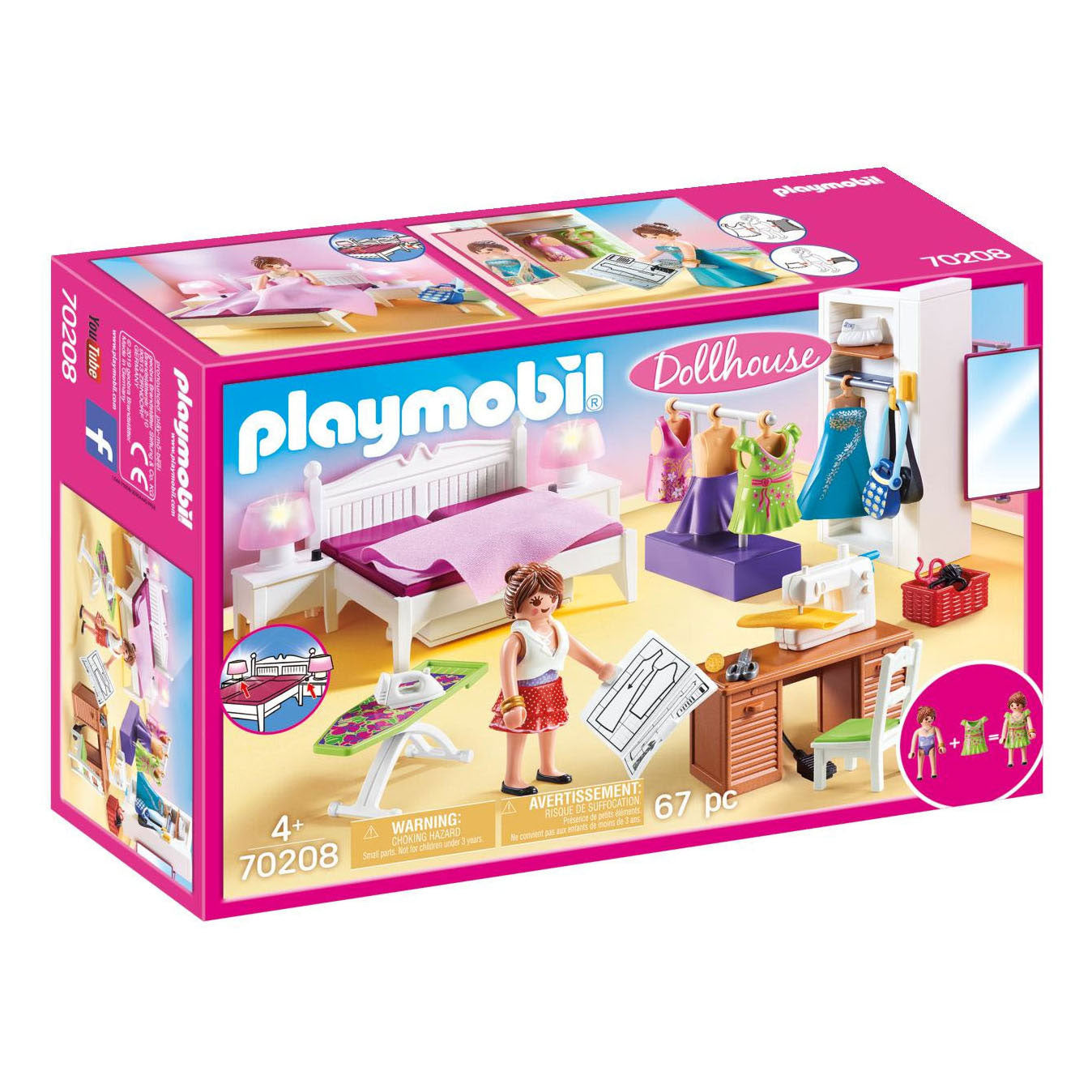 Playmobil Dollhouse chambre avec design de mode Hoek 70208