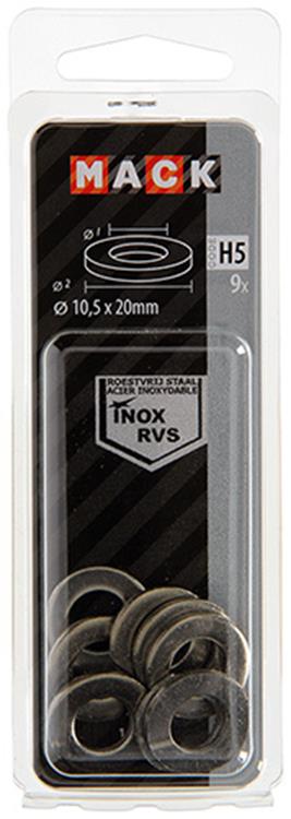 Mack 1019874 - rondelle inox a2 9 pcs m10 | 10 pièces