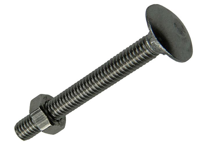 Mack 1019909 - boulon à bois + écrou inox 3 pcs m6 x 50 mm | 10 pièces
