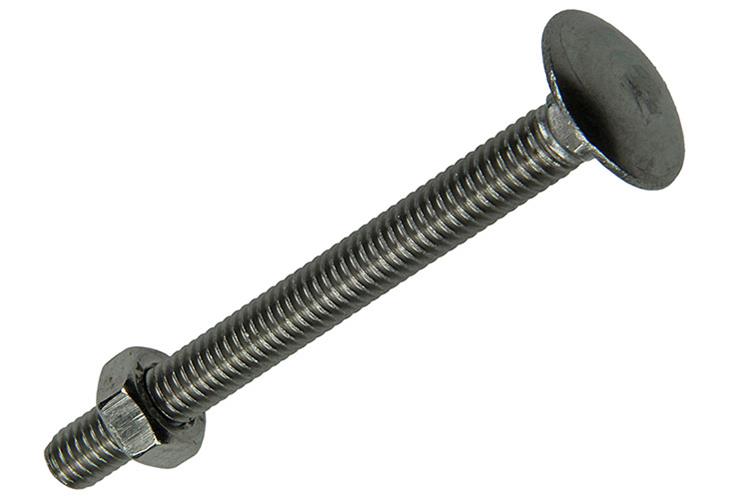 Mack 1019910 - boulon à bois + écrou inox 2 pcs m6 x 60 mm | 10 pièces