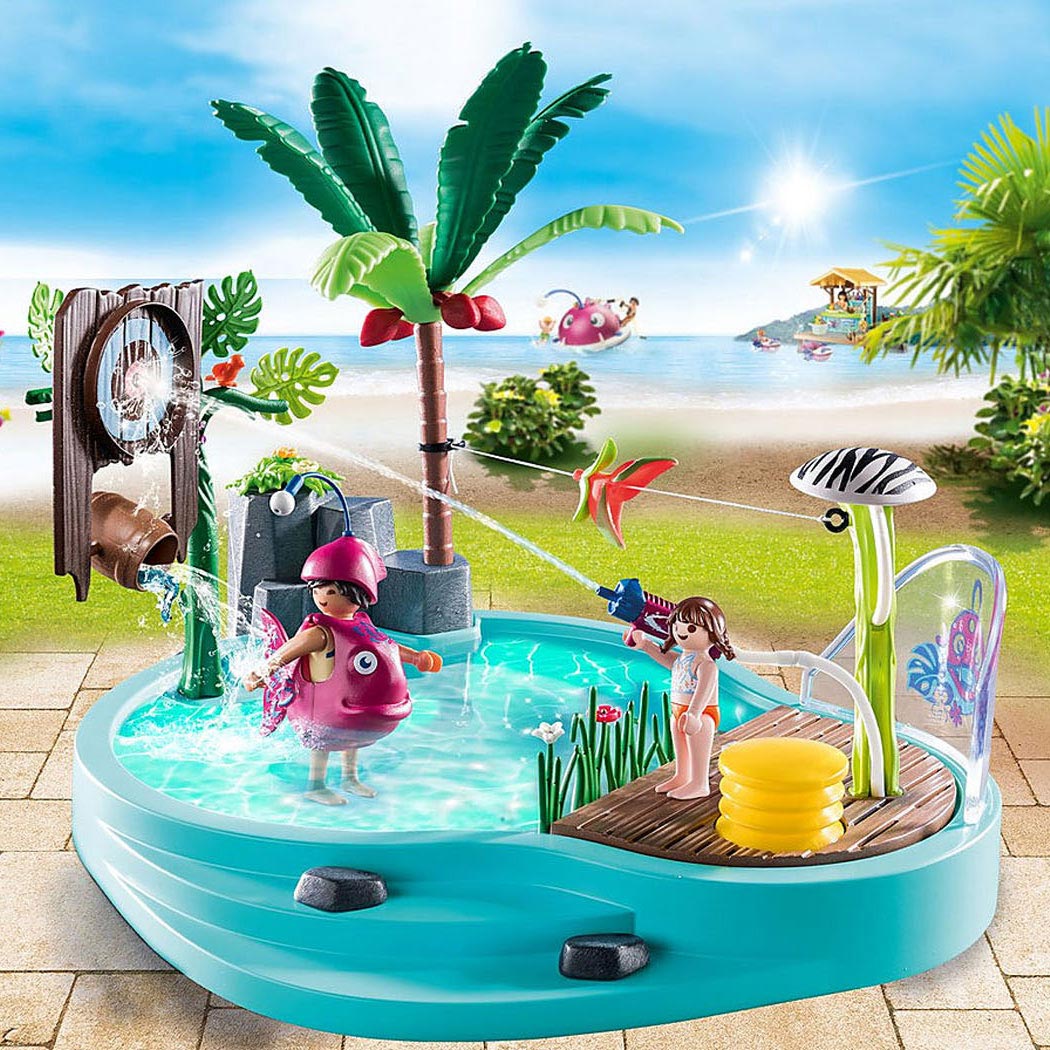 PlayMobil Family Fun Fun Pool avec Watersplash 70610