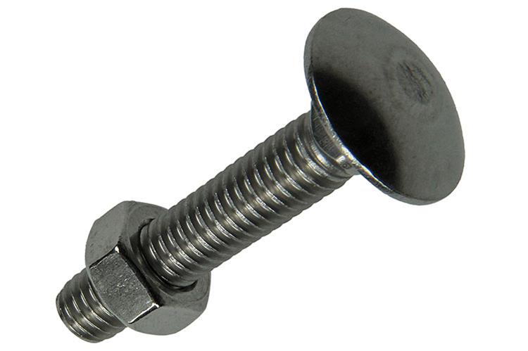 Mack 1019915 - boulon à bois + écrou inox 4 pcs m8 x 40 mm | 5 pièces