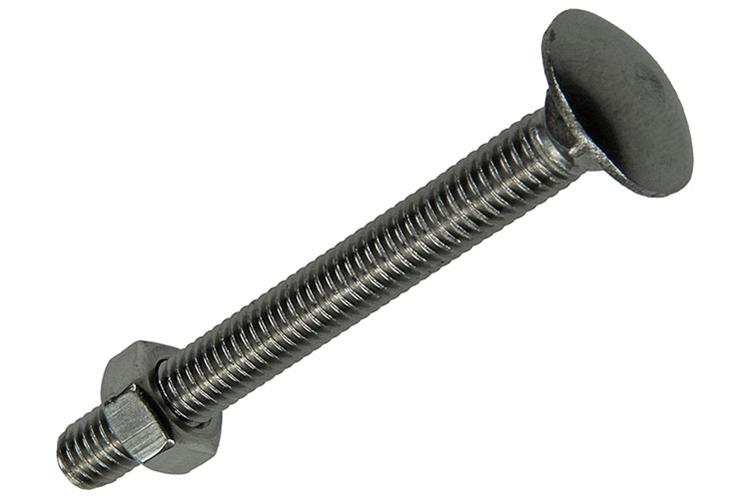 Mack 1019918 - boulon à bois + écrou inox 2 pcs m8 x 70 mm | 5 pièces