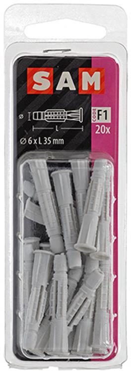 Mack 1017886 - bouchon universel avec collier en polyéthylène.20pcs 6 x 35 mm | 5 pièces