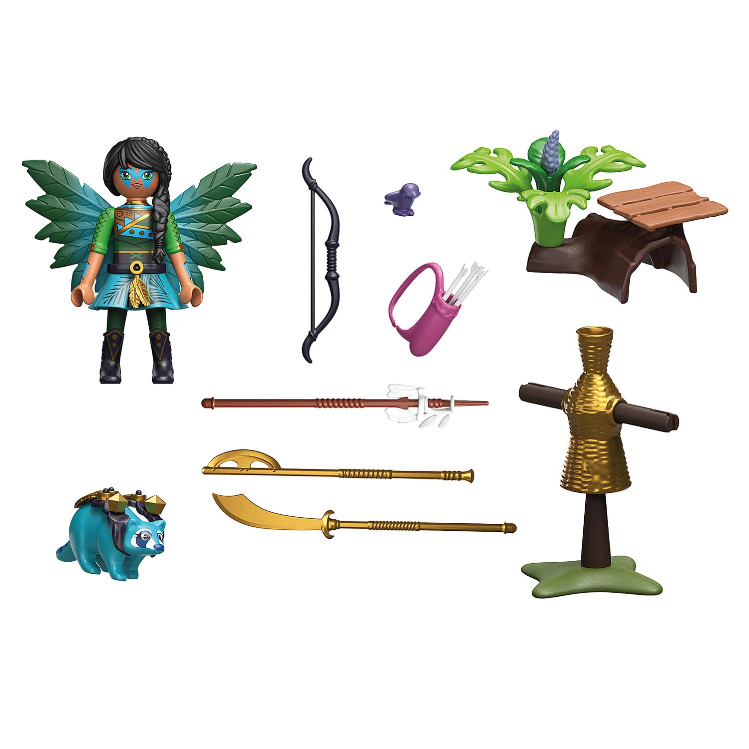 Playmobil Ayuma Starter Set Chevalier Fée avec raton laveur 70905