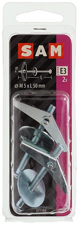 Mack 1017892 - bouchon de parapluie en acier galvanisé 2 2 pcs m5 x 50 mm | 5 pièces