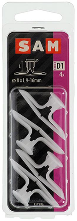 Mack 1017894 - cheville pour mur creux nylon 4 pcs tb | 10 pièces