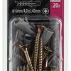 Mack 1017896 - bouchon + vis polyéthylène 20 pcs 6 mm 4,0 x 40 mm | 5 pièces
