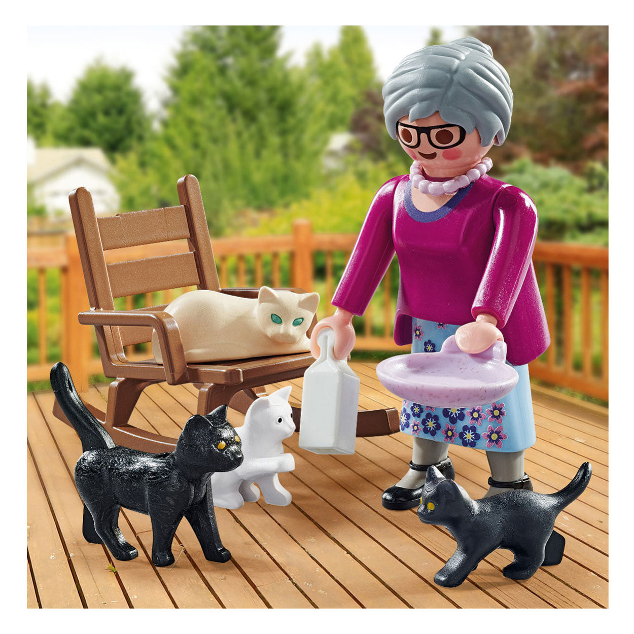 Playmobil Specials grand-mère avec des chats 71172