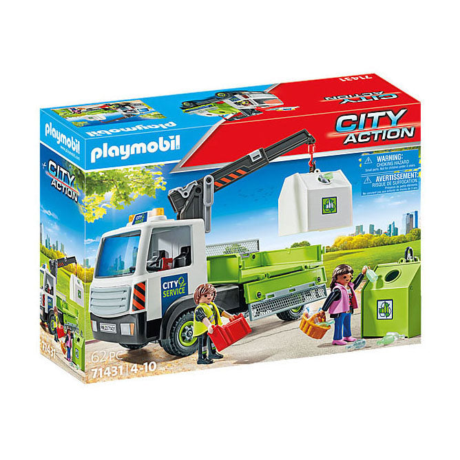 Playmobil City Action Glass Bin Collection Service 71431