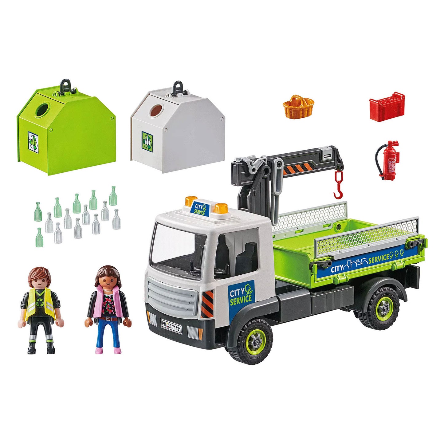 Playmobil City Action Glass Bin Collection Service 71431