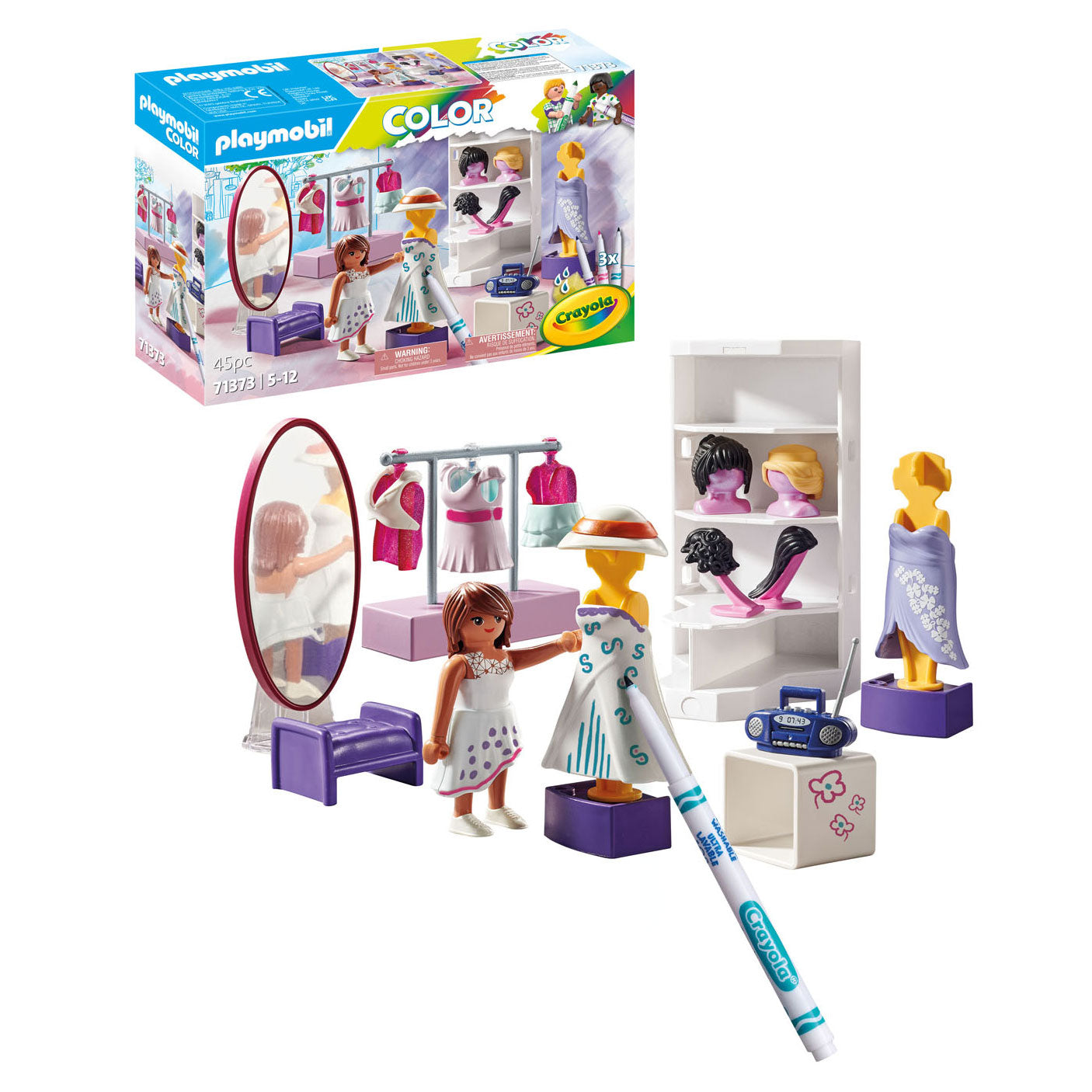 Jeu de mode de mode de couleur playmobil 71373