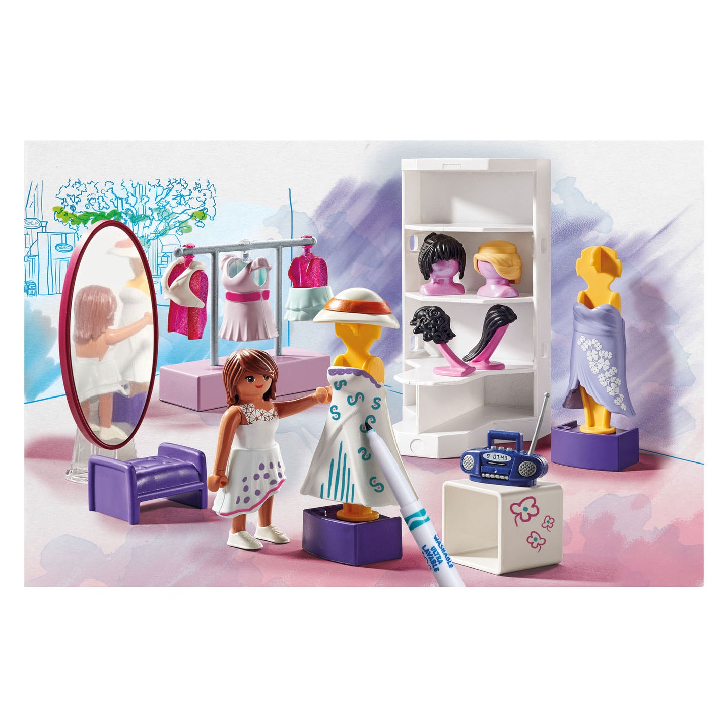 Jeu de mode de mode de couleur playmobil 71373