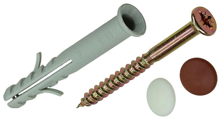 Mack 1017912 - bouchon de cadre avec vis polyamide 12 pcs 8 x 60 mm | 5 pièces