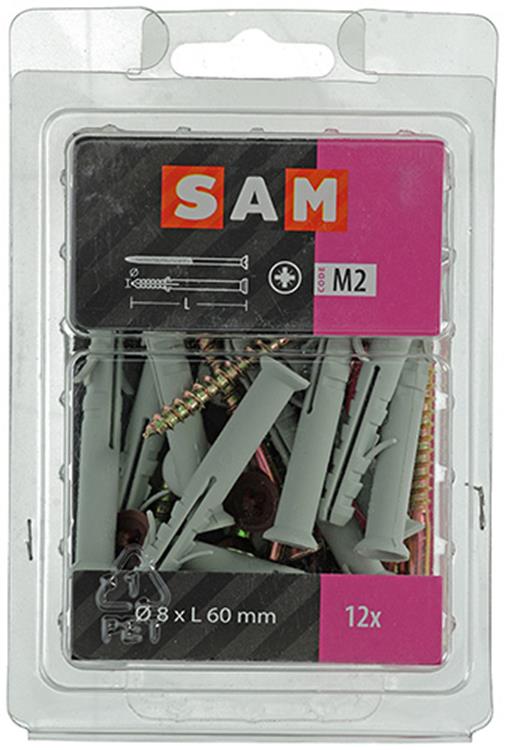 Mack 1017912 - bouchon de cadre avec vis polyamide 12 pcs 8 x 60 mm | 5 pièces