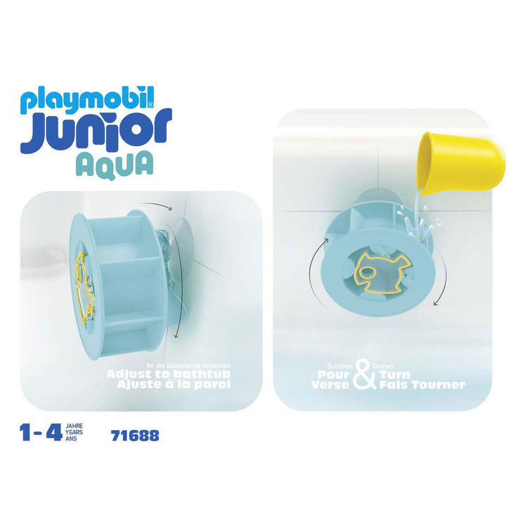 Playmobil Junior Eau plus large rad avec bébé requin 71688