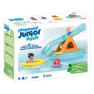 Playmobil Junior Swim Island avec glissière d'eau 71687