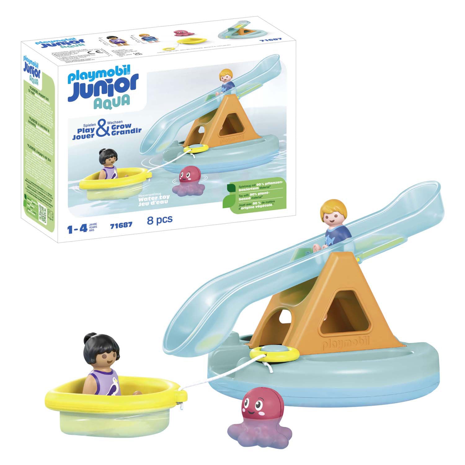 Playmobil Junior Swim Island avec glissière d'eau 71687