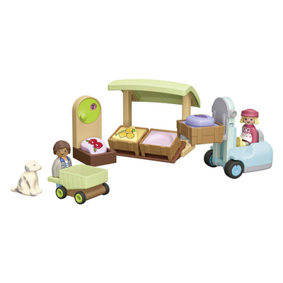 Playmobil 1.2.3. Présentation du marché biologique et chariot élévateur 71691