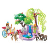Playmobil Prince et princesse avec voiture et cascade 5021