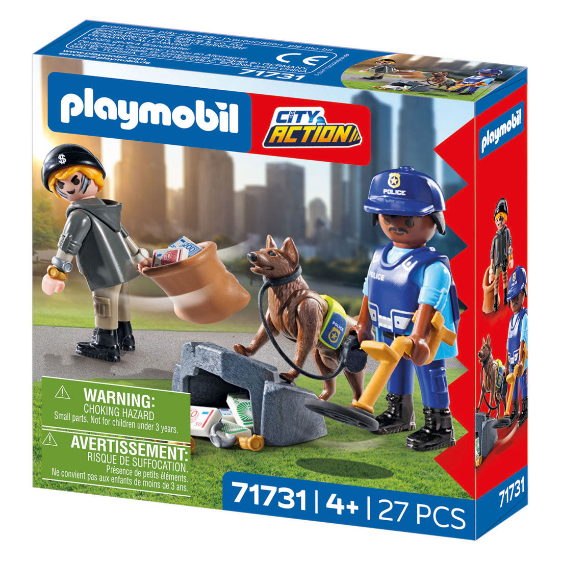 Playmobil 71731 Chien de police avec BOEF