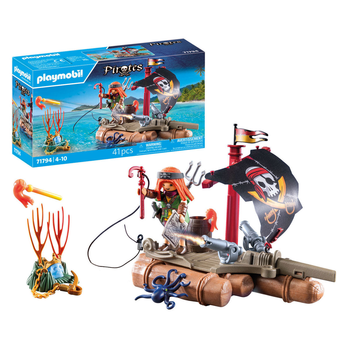 Playmobil 71794 Radeau de pirate avec trésor