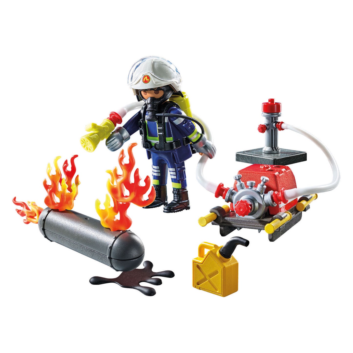 Playmobil 71826 pompier avec pompe à eau
