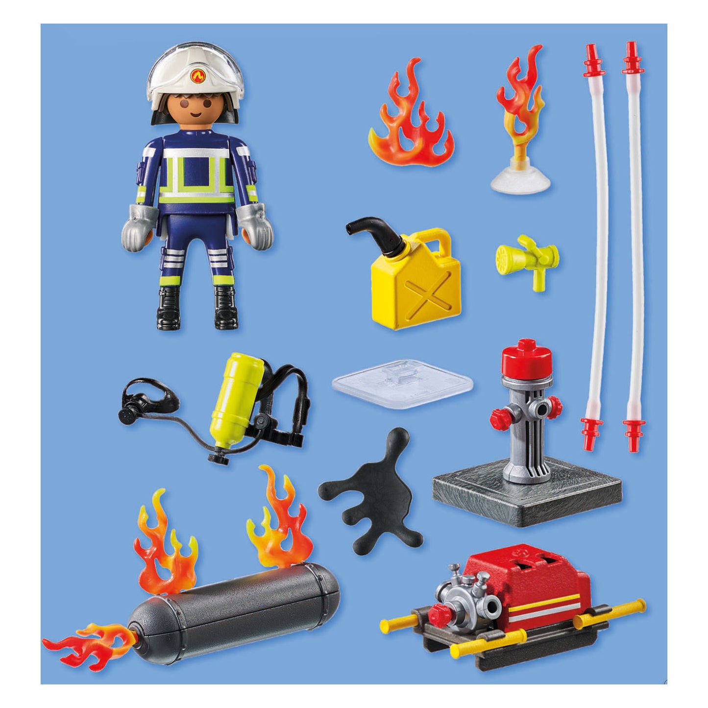 Playmobil 71826 pompier avec pompe à eau