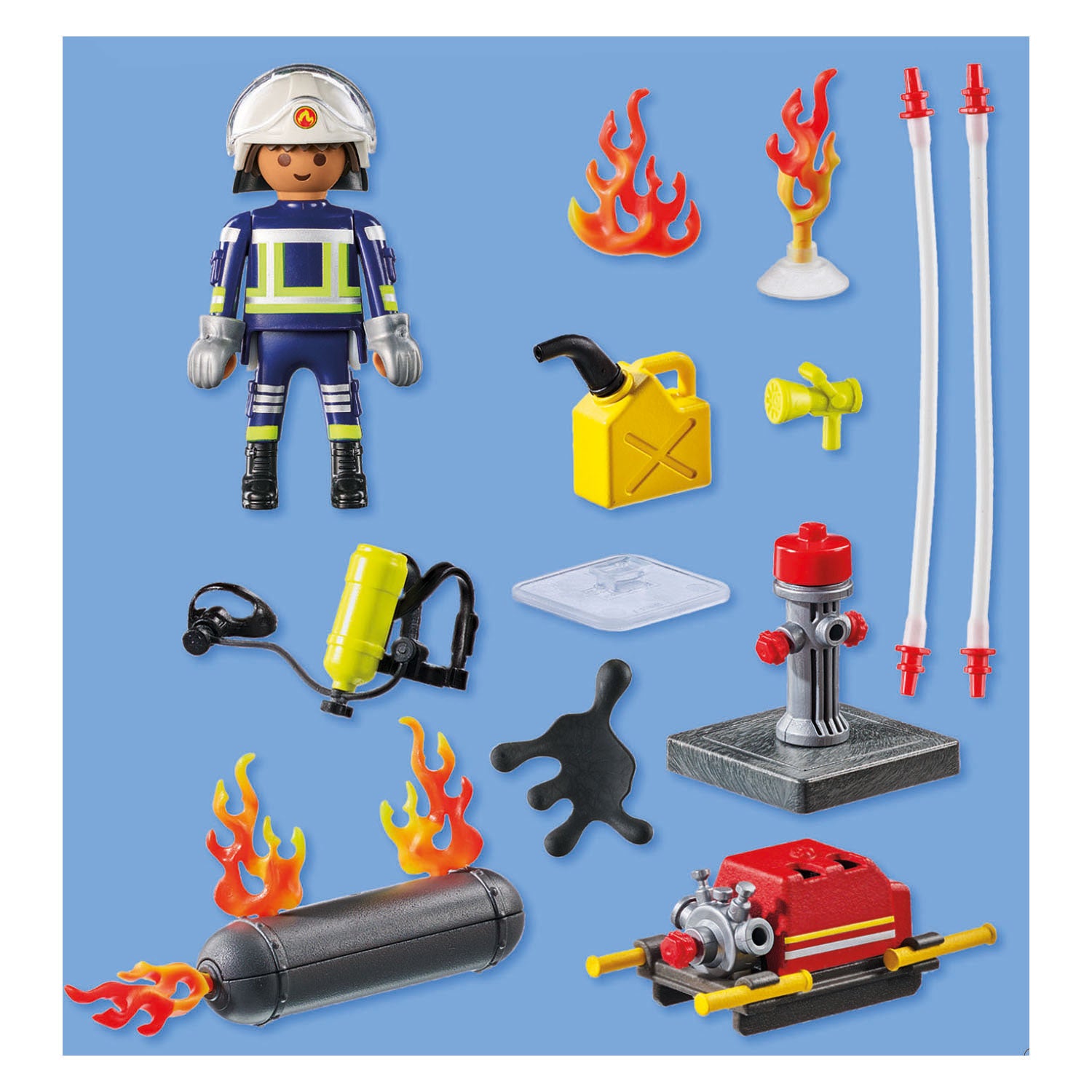 Playmobil 71826 pompier avec pompe à eau