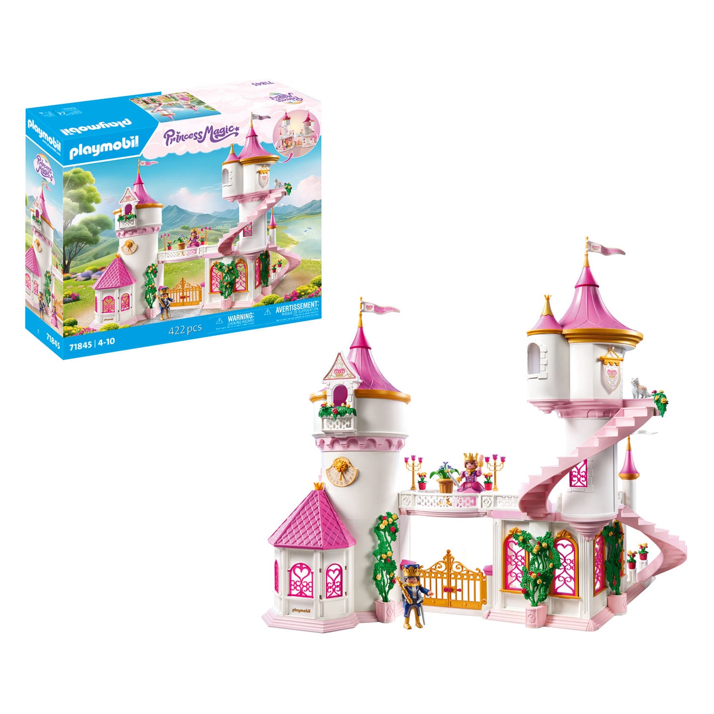Playmobil princesse château de princesse magique avec couple royal - 71845