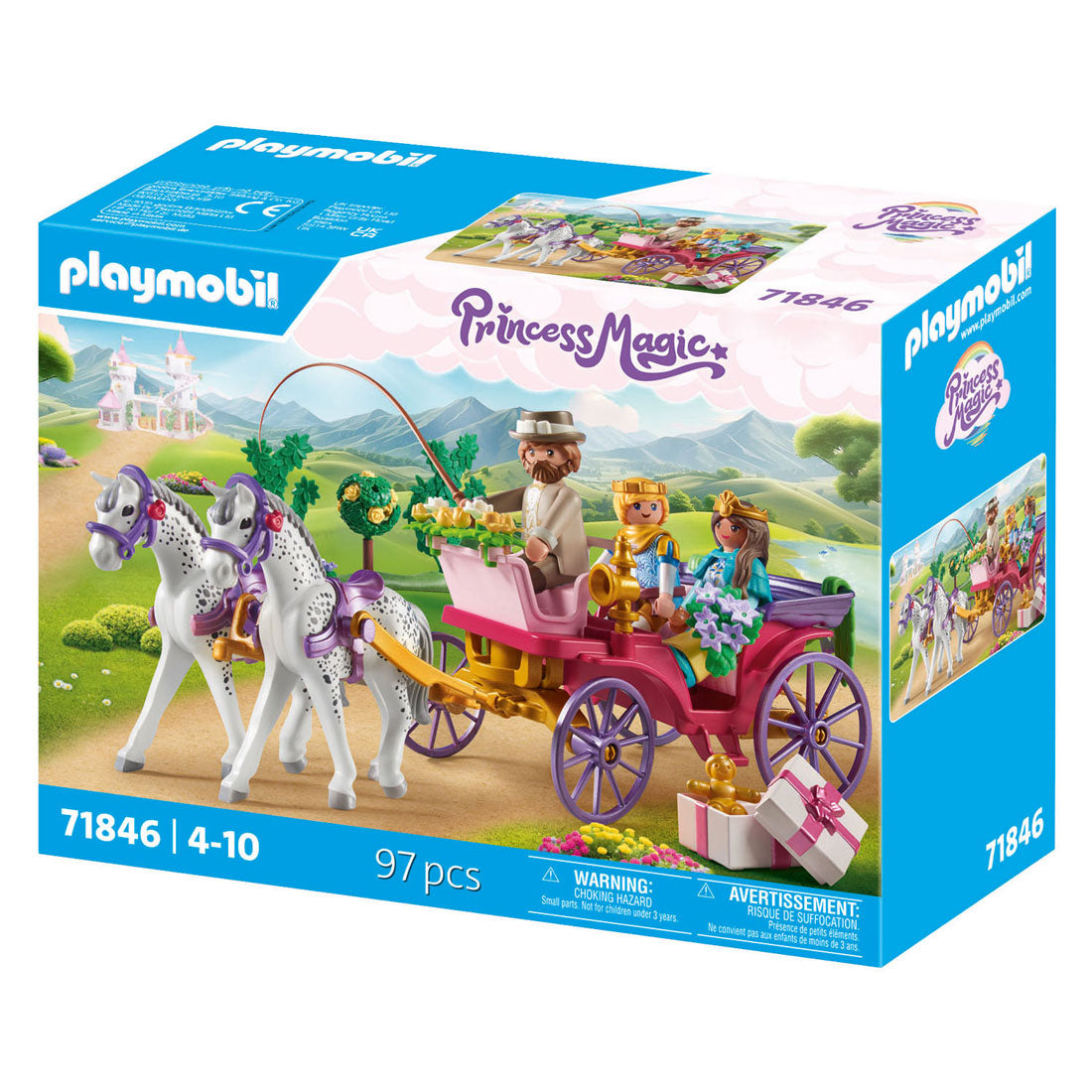 Playmobil 71846 Roule d'entraîneur avec Prince et Princess