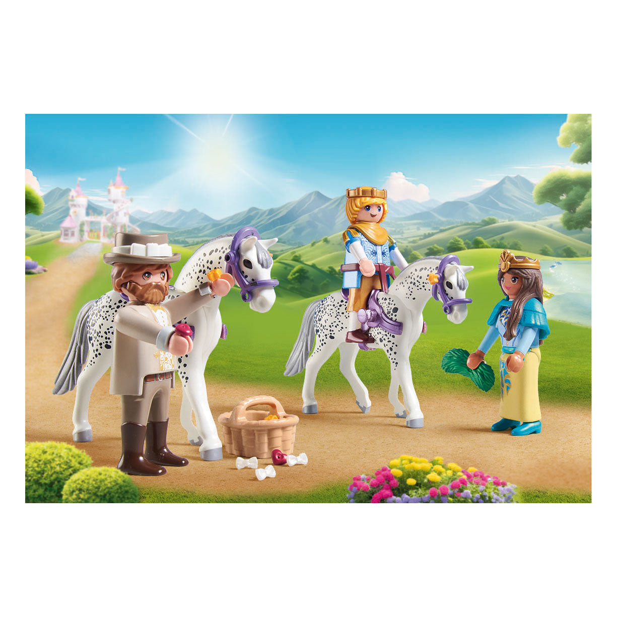 Playmobil 71846 Roule d'entraîneur avec Prince et Princess