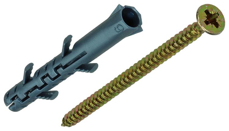 Mack 1019932 - fiche longue exp.polyeth. + scr. 4x70 12 pièces 6x55mm | 5 pièces