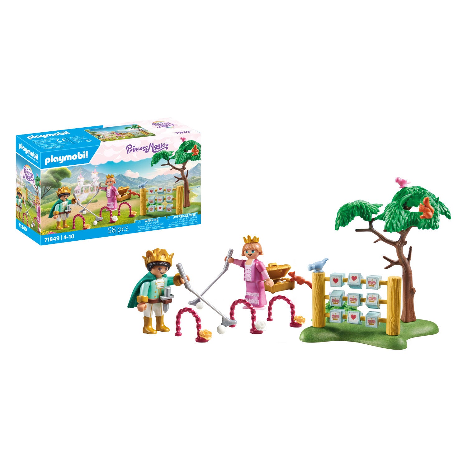 Playmobil princesse magique enfants royaux dans l'aire de jeux 71849