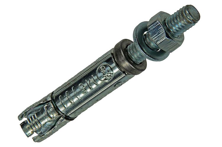 Mack 1019935 - boulon à coin avec goujon fileté. galvanisé 4 pièces m6 x 60 mm | 5 pièces