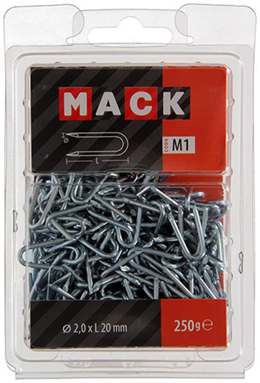 Mack 1017952 - acier de base galvanisé 250 gr 2,0 x 20 mm | 5 pièces