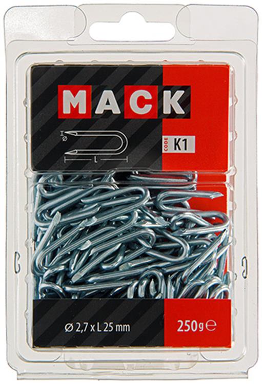 Mack 1017953 - acier de base galvanisé 250 gr 2,7 x 25 mm | 5 pièces