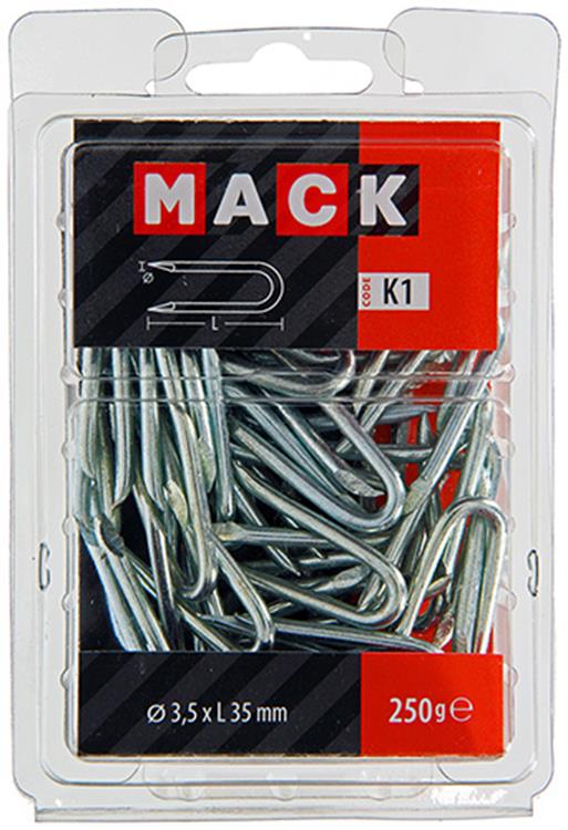 Mack 1017955 - acier de base galvanisé 250 gr 3,5 x 35 mm | 5 pièces